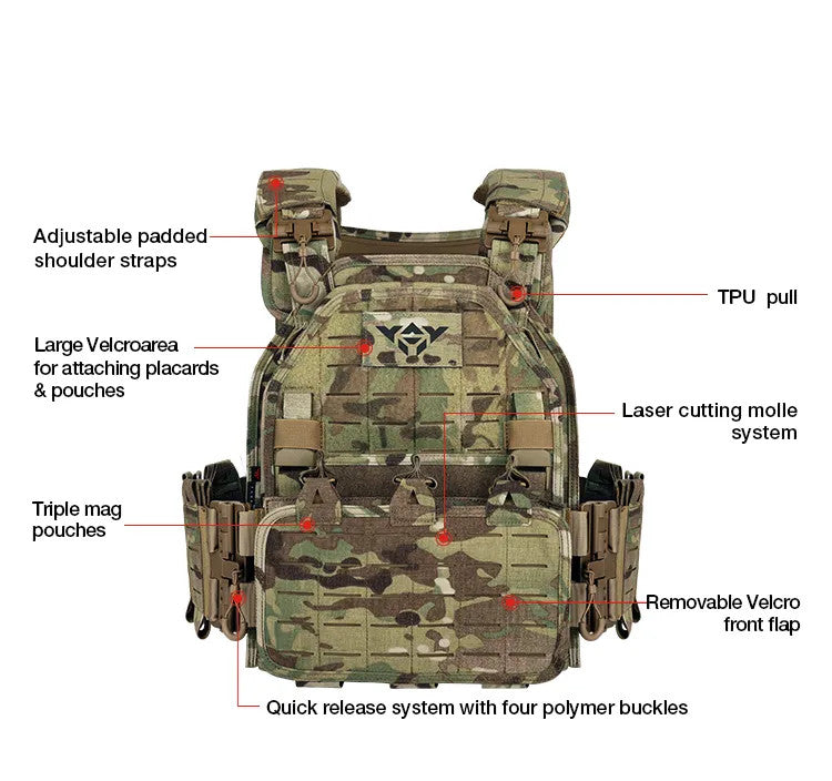 QR3 Modular Tactical Protective Vest Plate Carrier