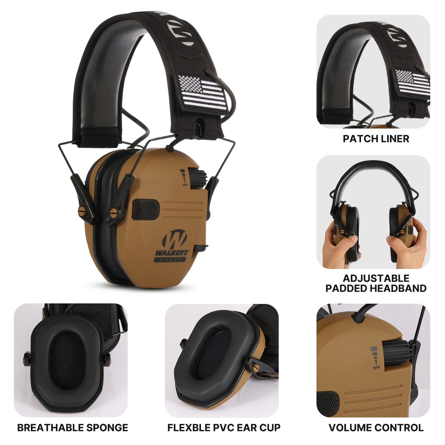 Tactical Electronic Shooting Earmuffs Outdoor Hunting Sound Pickup and Noise Reductioner