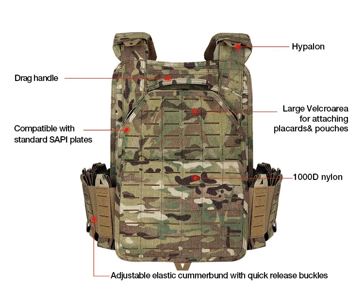 QR3 Modular Tactical Protective Vest Plate Carrier