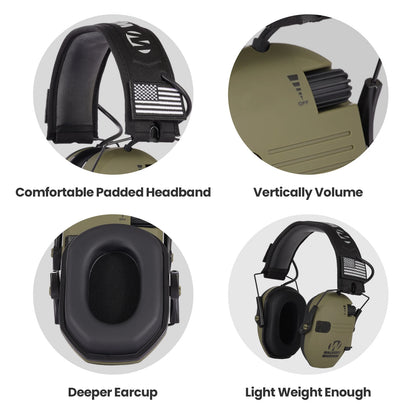 Tactical Electronic Shooting Earmuffs Outdoor Hunting Sound Pickup and Noise Reductioner