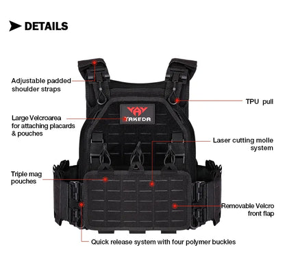 QR3 Modular Tactical Protective Vest Plate Carrier